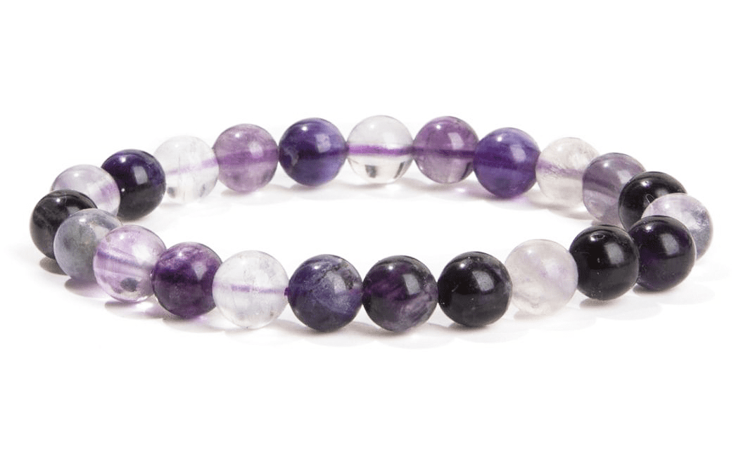 Armbandperlen aus violettem Fluorit 8mm