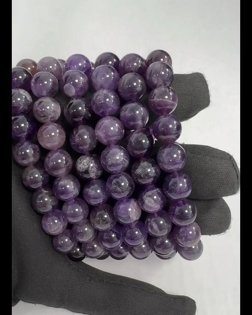 Amethyst-Armbandperlen 10 mm