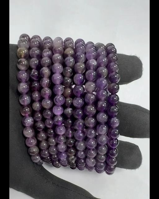 Amethyst-Armbandperlen 6mm