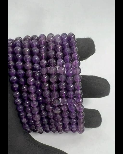 Amethyst-Armband A 6–7 mm großen Perlen