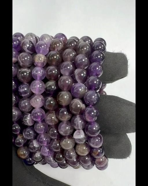 Amethyst-Armbandperlen 7,5–8,5 mm