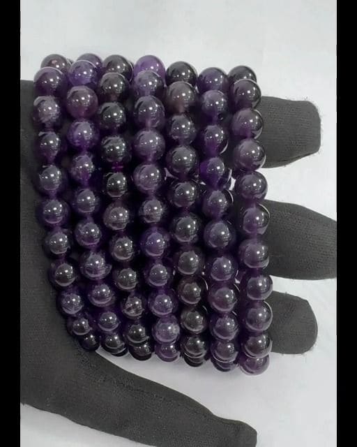 Amethyst-Armband A 7.5-8.5 mm grofen Perlen