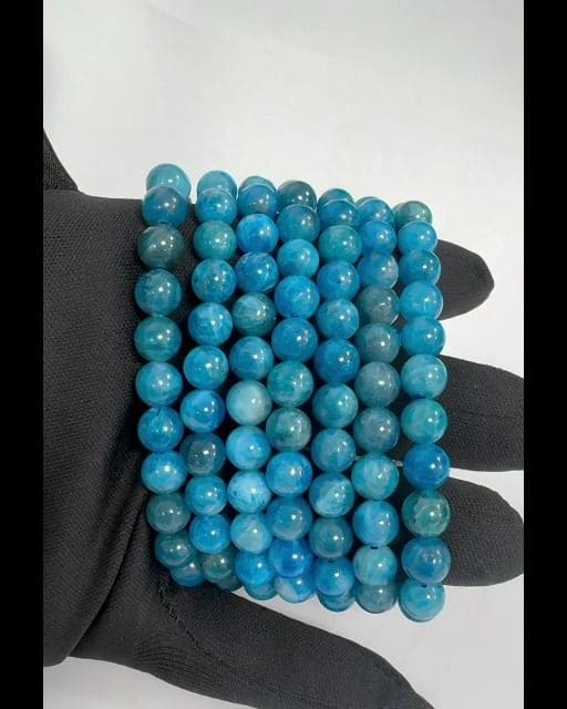 Armband AA Blaues Apatitperlen 8mm