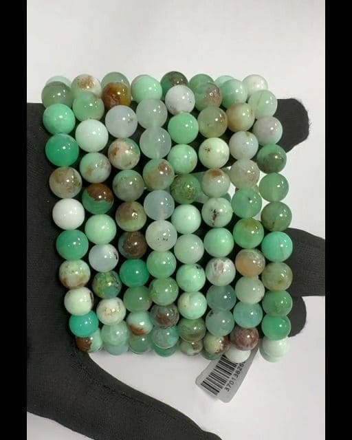 Chrysoprase A Perlen Armband 8mm