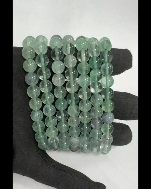 Grünes Fluorit-Armband A 8-mm-Perlen