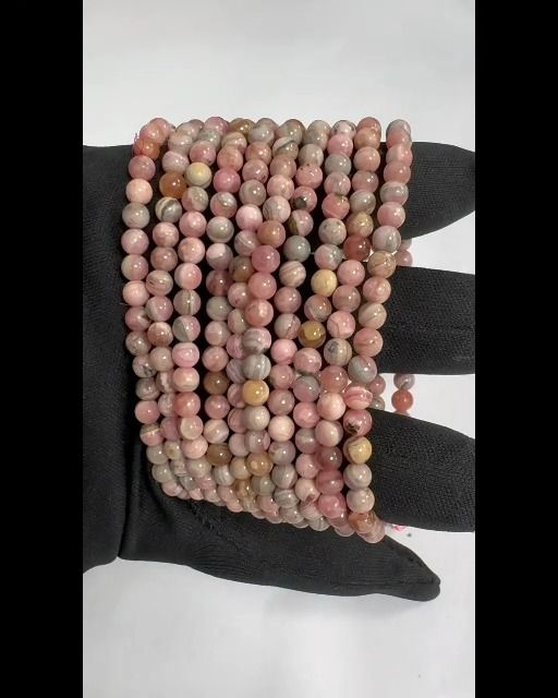 Argentinisches Rhodochrosit-Armband A 4–5 mm großen Perlen