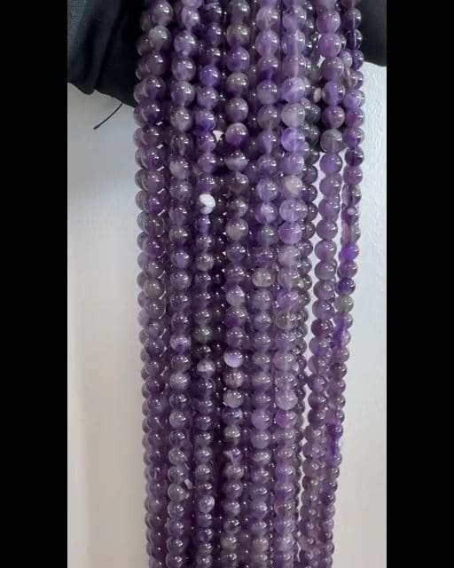 Amethystperlen 5,5-6,5 mm auf 40 cm Draht